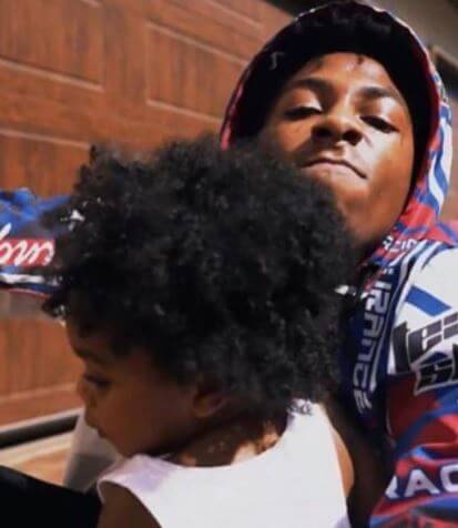 Kacey Alexander Gaulden with his father Young BoyNever Broke Again.